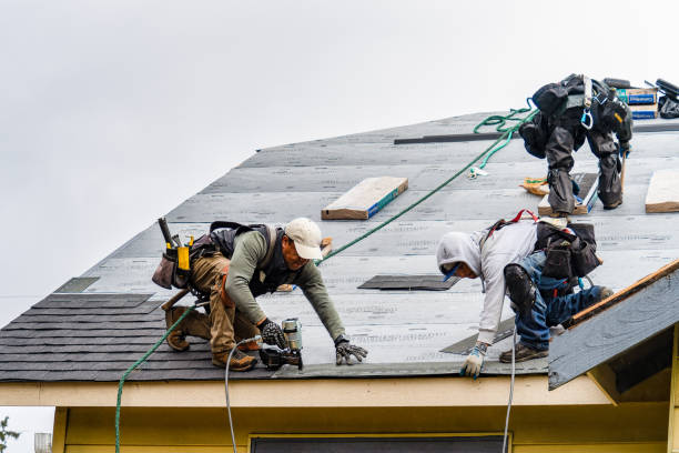 Professional Gutter Installation technician working in Mills River, NC